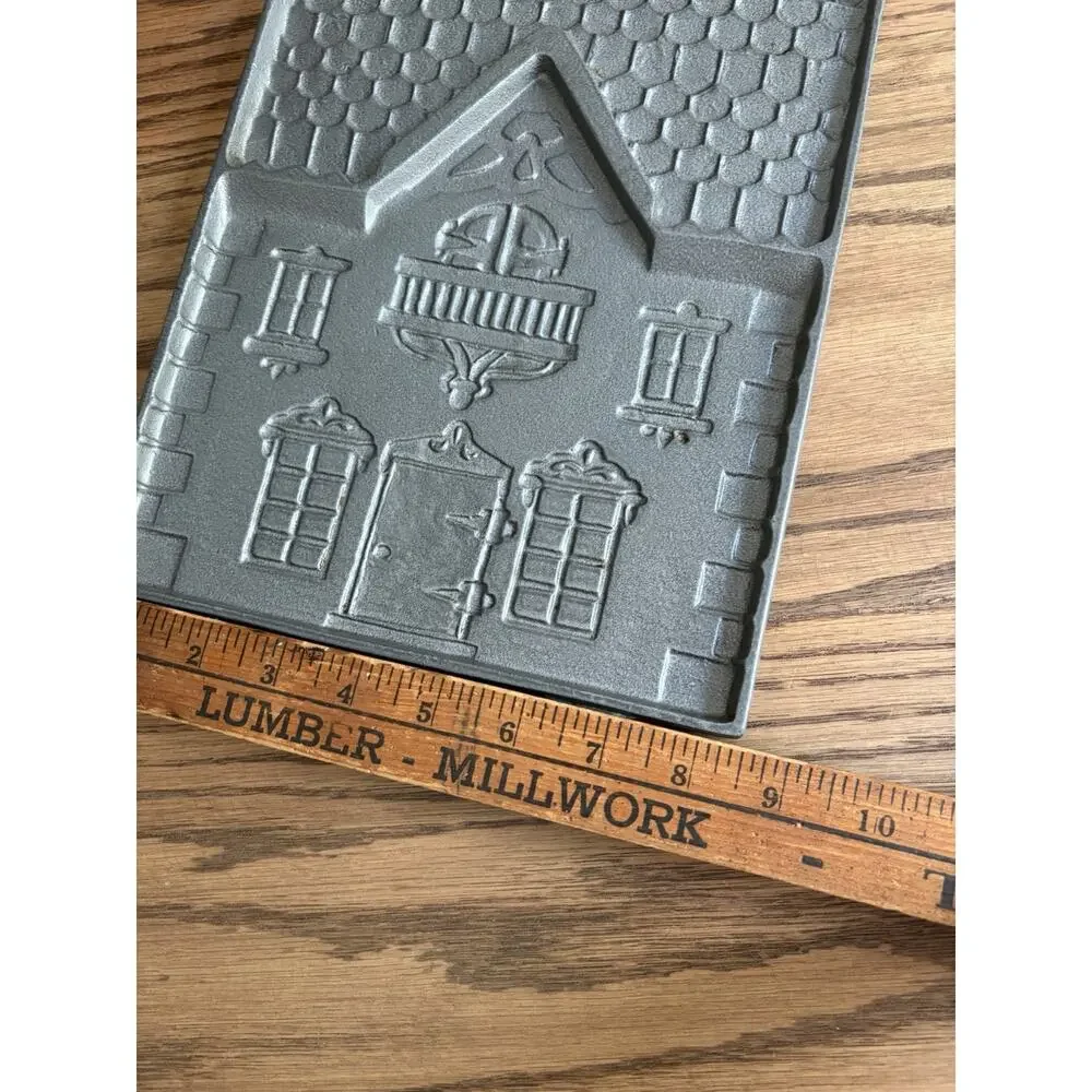Vintage John Wright Cast Iron Gingerbread House Mold Williams Sonoma 2 Sided